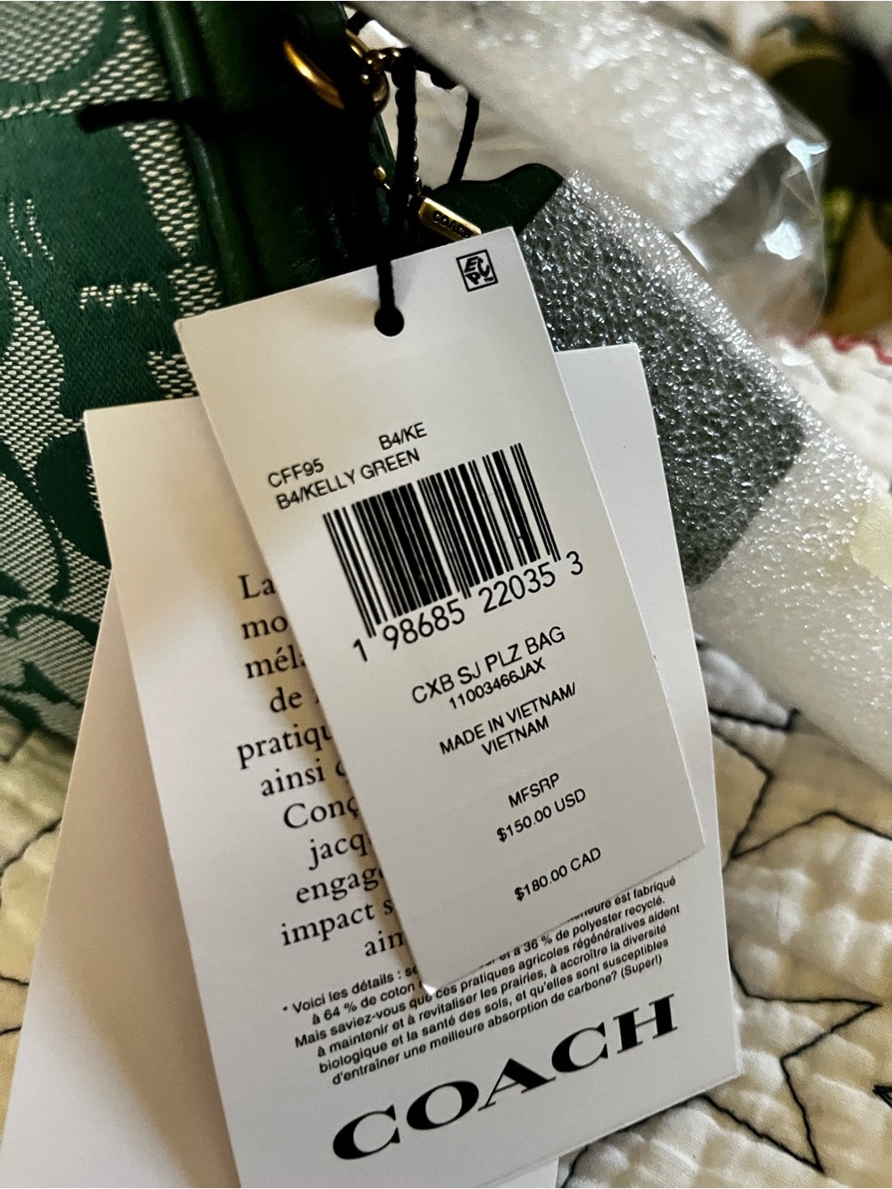 Coach X Braindead Green Plaza Bag. - Picture 3 of 16